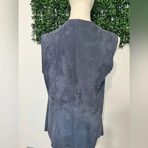 Lori Goldstein Lagenlook Dark Grey Drape Vest Size Small - Picture 7 of 8